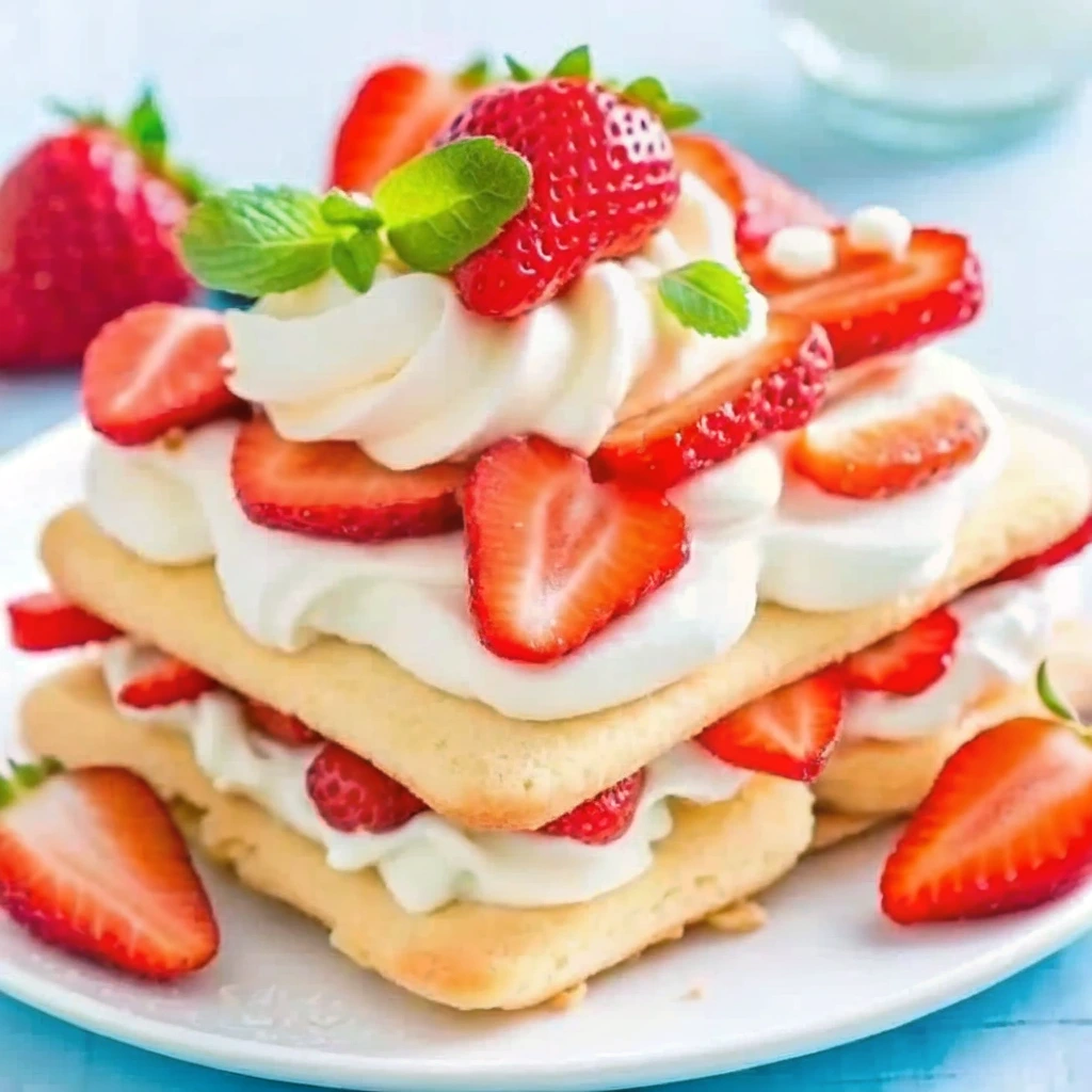 Tiramisu aux fraises maison en couches de biscuits imbibés, crème mascarpone onctueuse