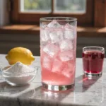 L’astuce gélatine rose du Dr Oz en boisson avec glaçons, citron et gélatine non sucrée