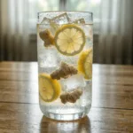 Verre de Mounjaro naturel coréen avec citron et gingembre dans une boisson rafraîchissante
