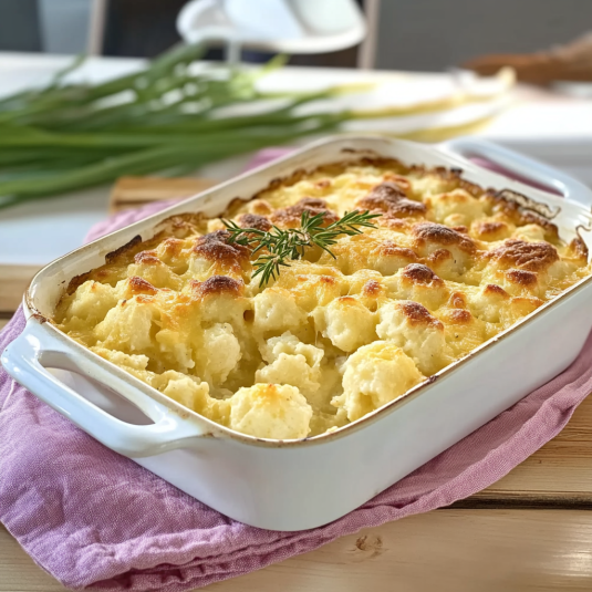 gratin de chou fleur béchamel maison gratiné au four