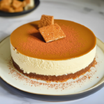 Cheesecake spéculoos sans cuisson avec nappage caramel et base biscuitée croustillante